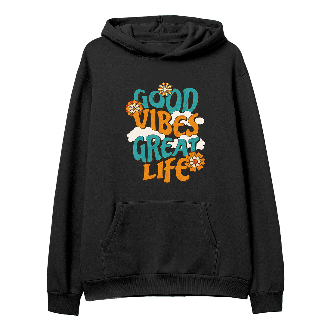 Good Vibes Great Life Kapüşonlu Sweatshirt